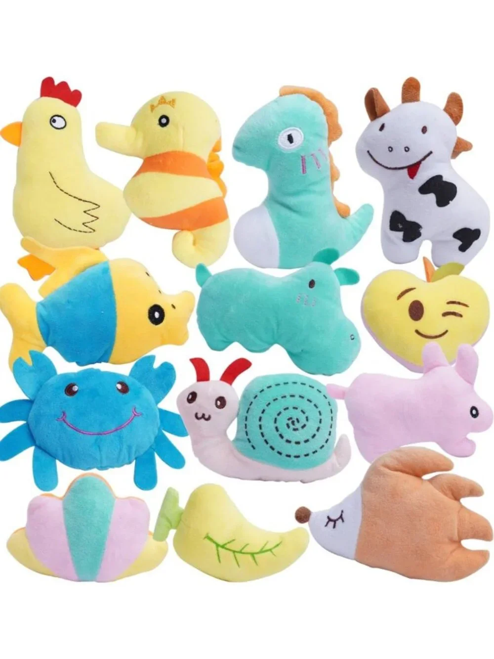 26-Pack Soft Squeaky Dog Toys for Small & Medium Puppies, Colorful Comfort Toys